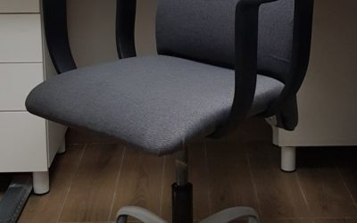 Крісло Narbutas GTP, PU, тканина сіра 3200 грн
